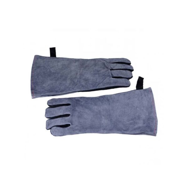 GUANTES EN CUERO GRIS